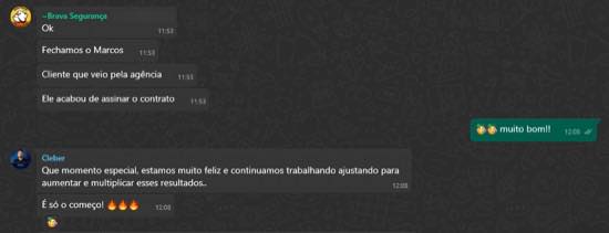 Mensagem WhatsApp - BRAVA